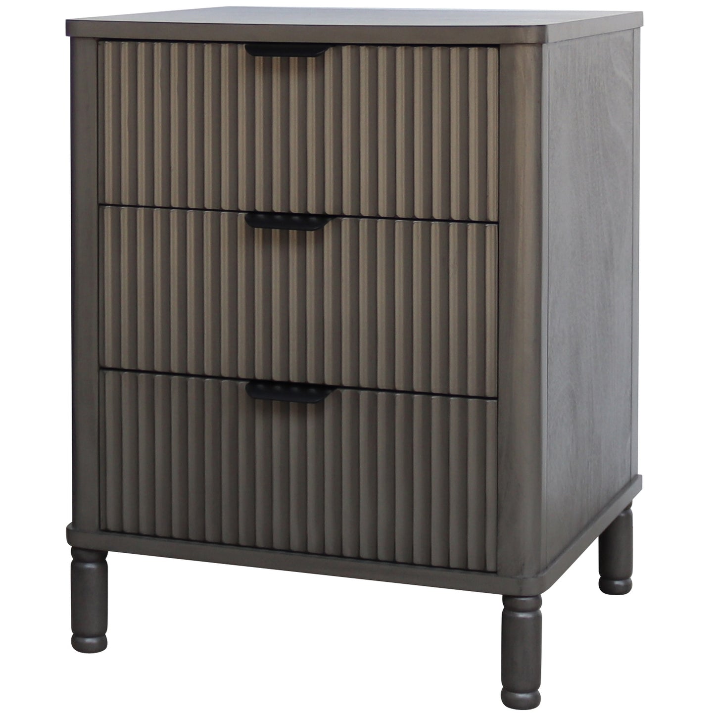 Reed Collection 3 Drawer Bedside Table - Luxe Home Comforts