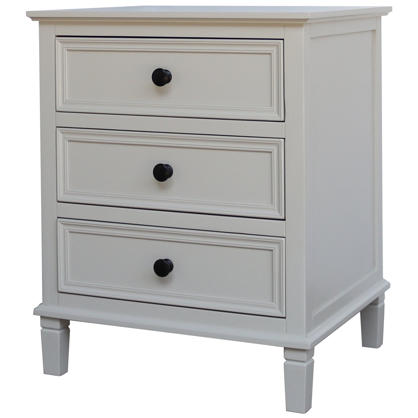 Belmont Collection 3 Drawer Bedside Table - Luxe Home Comforts