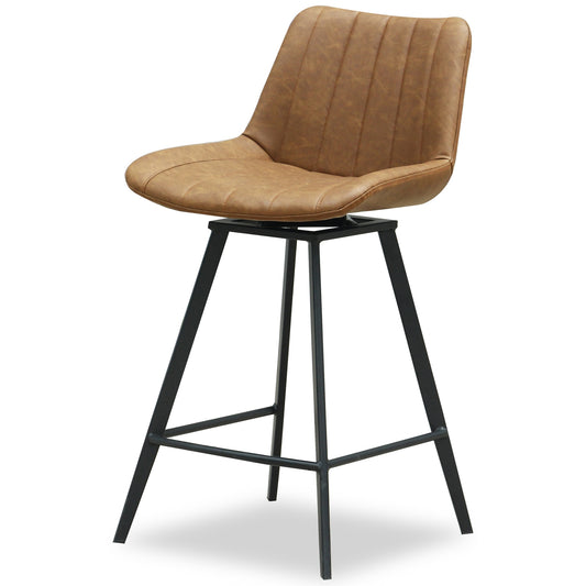 Malmo Tan Swivel Bar Stool - Luxe Home Comforts