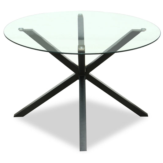 Monza Round Glass Dining Table - Luxe Home Comforts