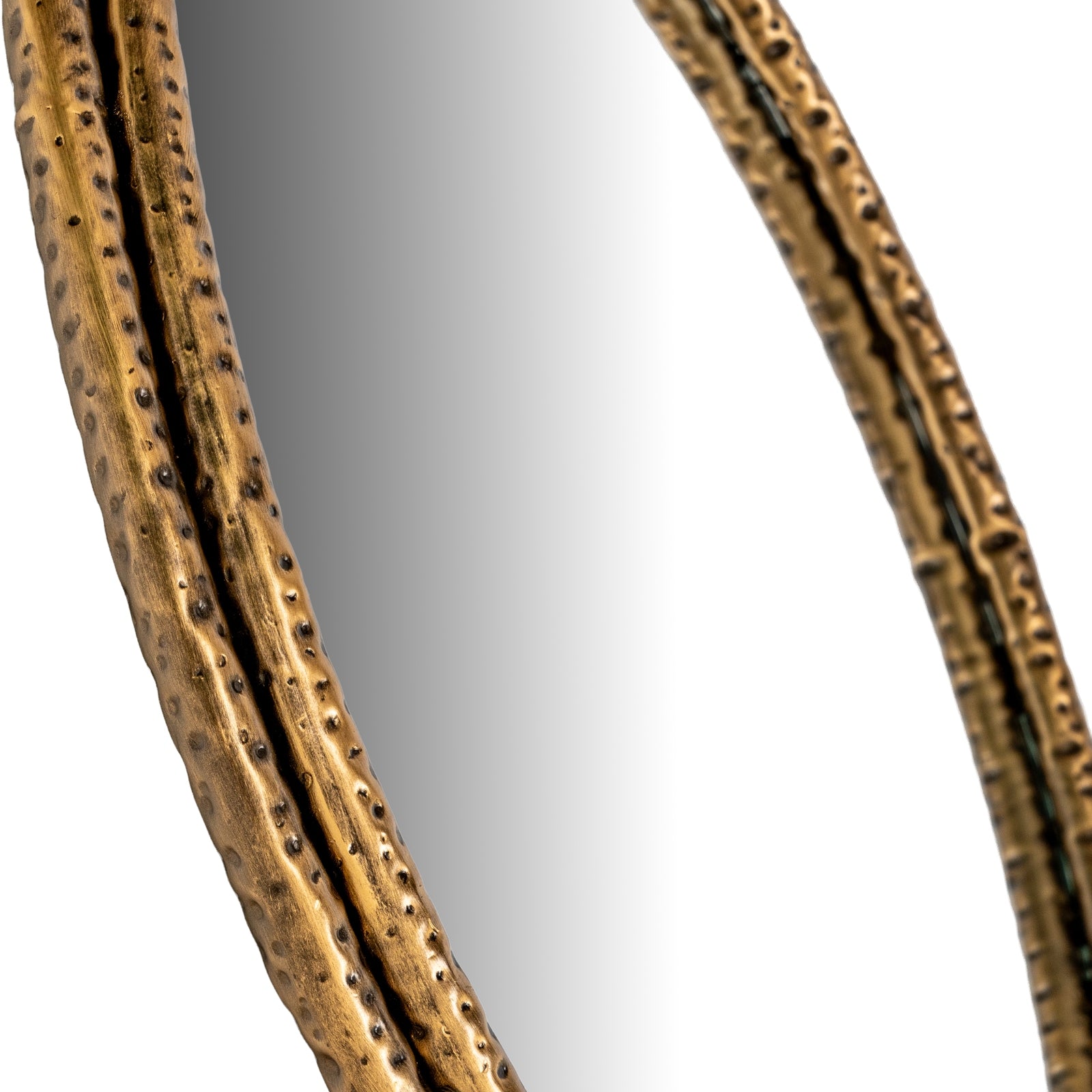 Nahla Small Mirror with Dimpled Frame - Luxe Home Comforts