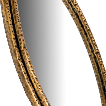 Nahla Small Mirror with Dimpled Frame - Luxe Home Comforts