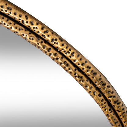 Nahla Small Mirror with Dimpled Frame - Luxe Home Comforts