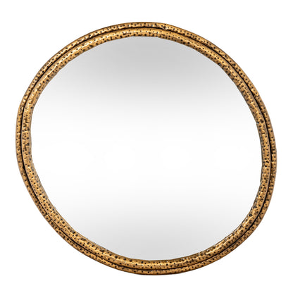 Nahla Small Mirror with Dimpled Frame - Luxe Home Comforts