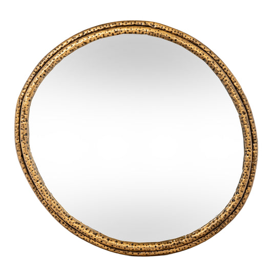 Nahla Small Mirror with Dimpled Frame - Luxe Home Comforts