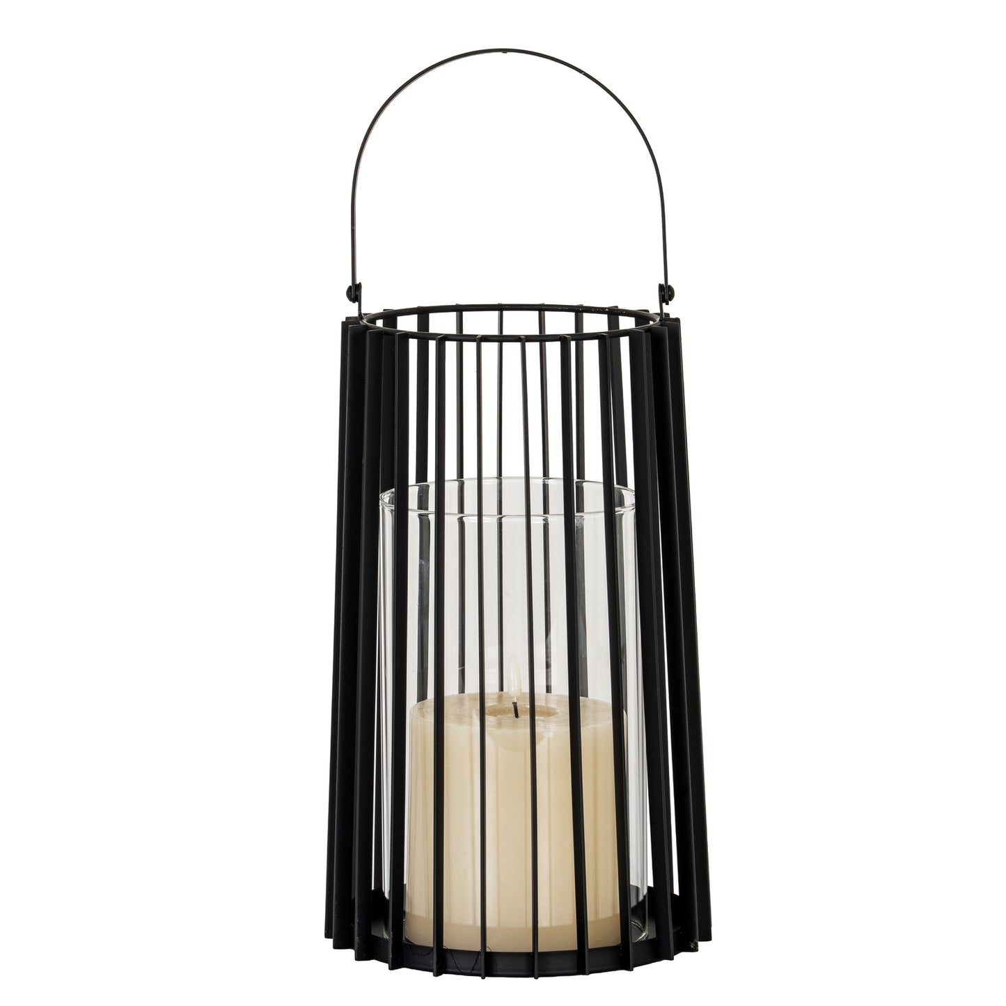 Lynk Large Lantern With Handle And Glass Candle Holder - Luxe Home Comforts
