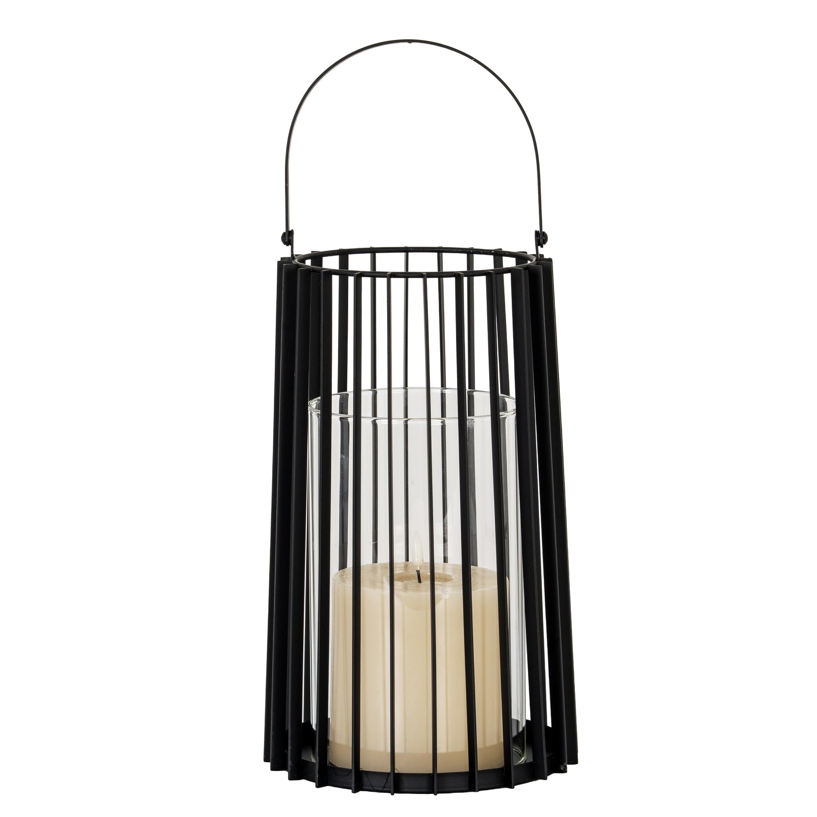 Lynk Large Lantern With Handle And Glass Candle Holder - Luxe Home Comforts
