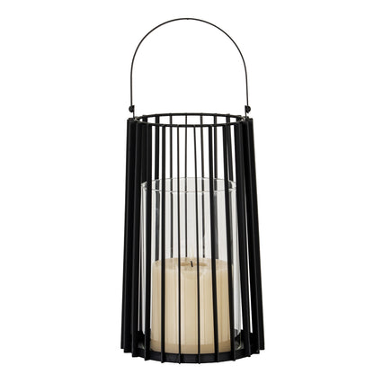 Lynk Large Lantern With Handle And Glass Candle Holder - Luxe Home Comforts