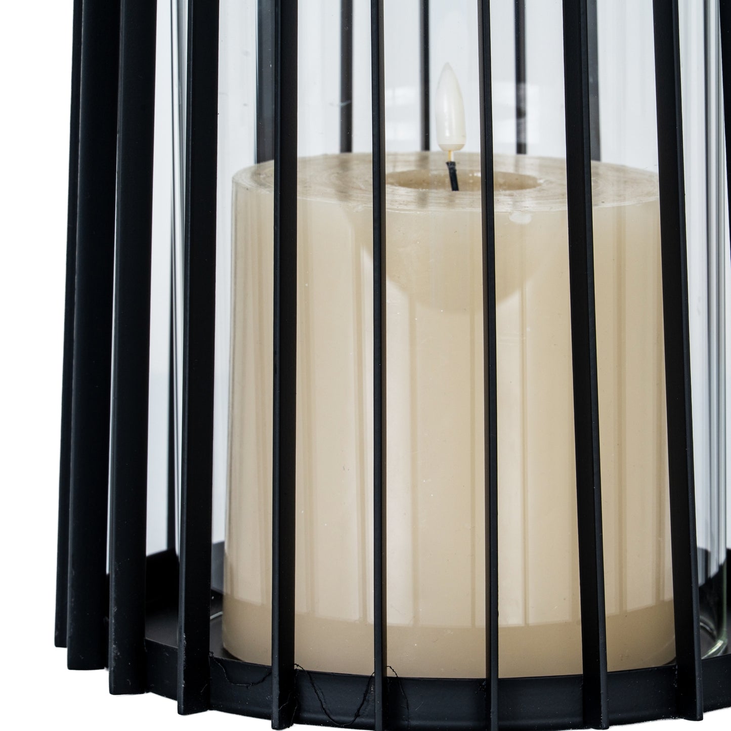 Lynk Large Lantern With Handle And Glass Candle Holder - Luxe Home Comforts