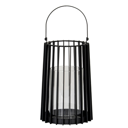 Lynk Medium Lantern With Handle And Glass Candle Holder - Luxe Home Comforts