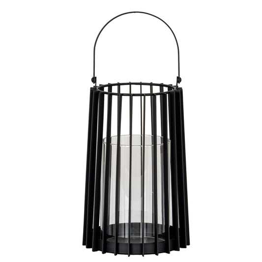 Lynk Medium Lantern With Handle And Glass Candle Holder - Luxe Home Comforts