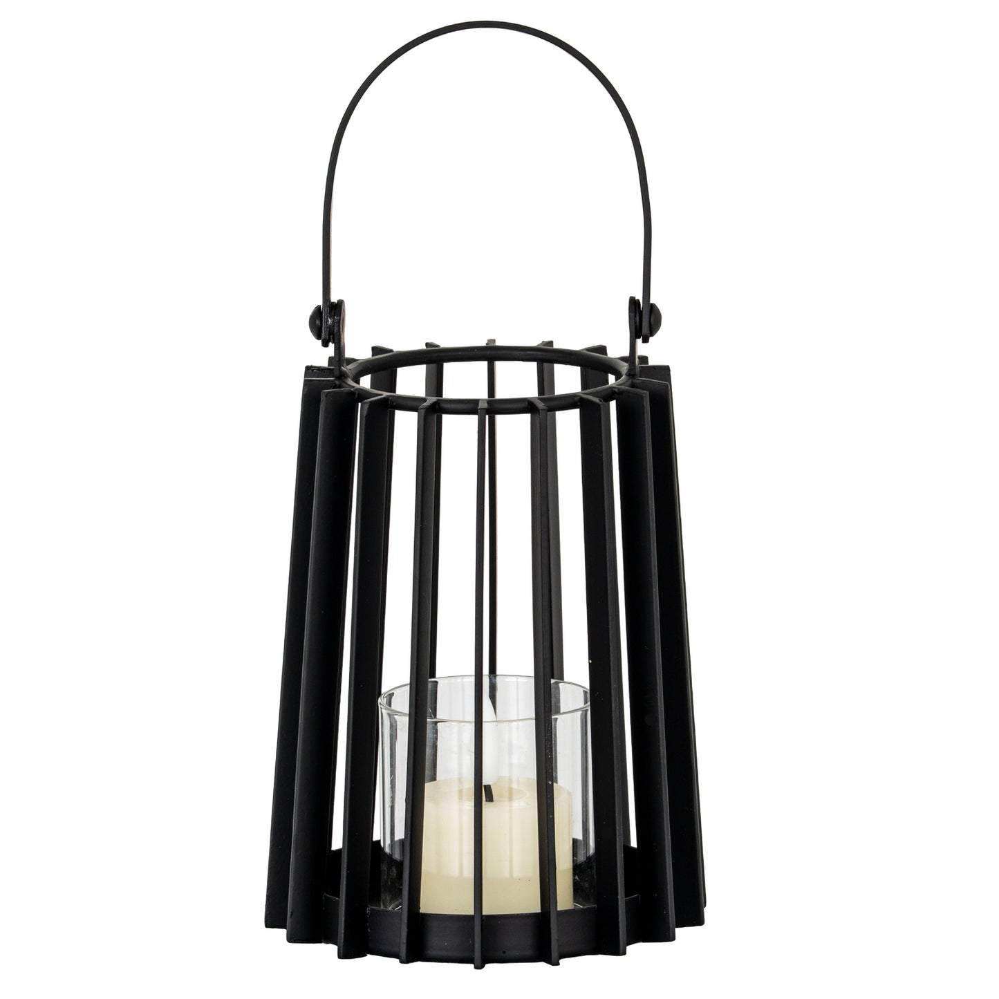 Lynk Small Lantern With Handle And Glass Candle Holder - Luxe Home Comforts