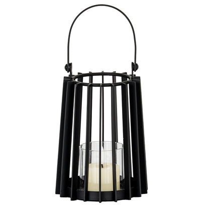 Lynk Small Lantern With Handle And Glass Candle Holder - Luxe Home Comforts