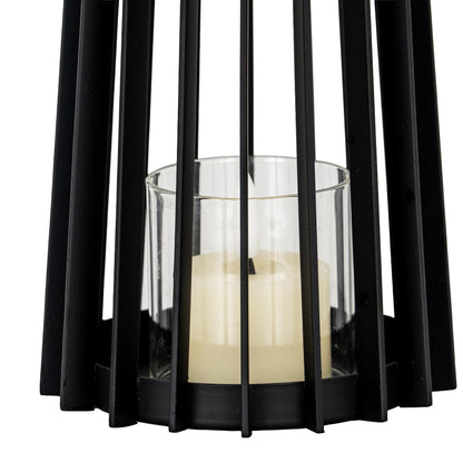Lynk Small Lantern With Handle And Glass Candle Holder - Luxe Home Comforts