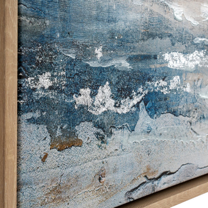 Stratos Hand Painted Canvas In Frame - Luxe Home Comforts