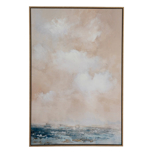 Stratos Hand Painted Canvas In Frame - Luxe Home Comforts