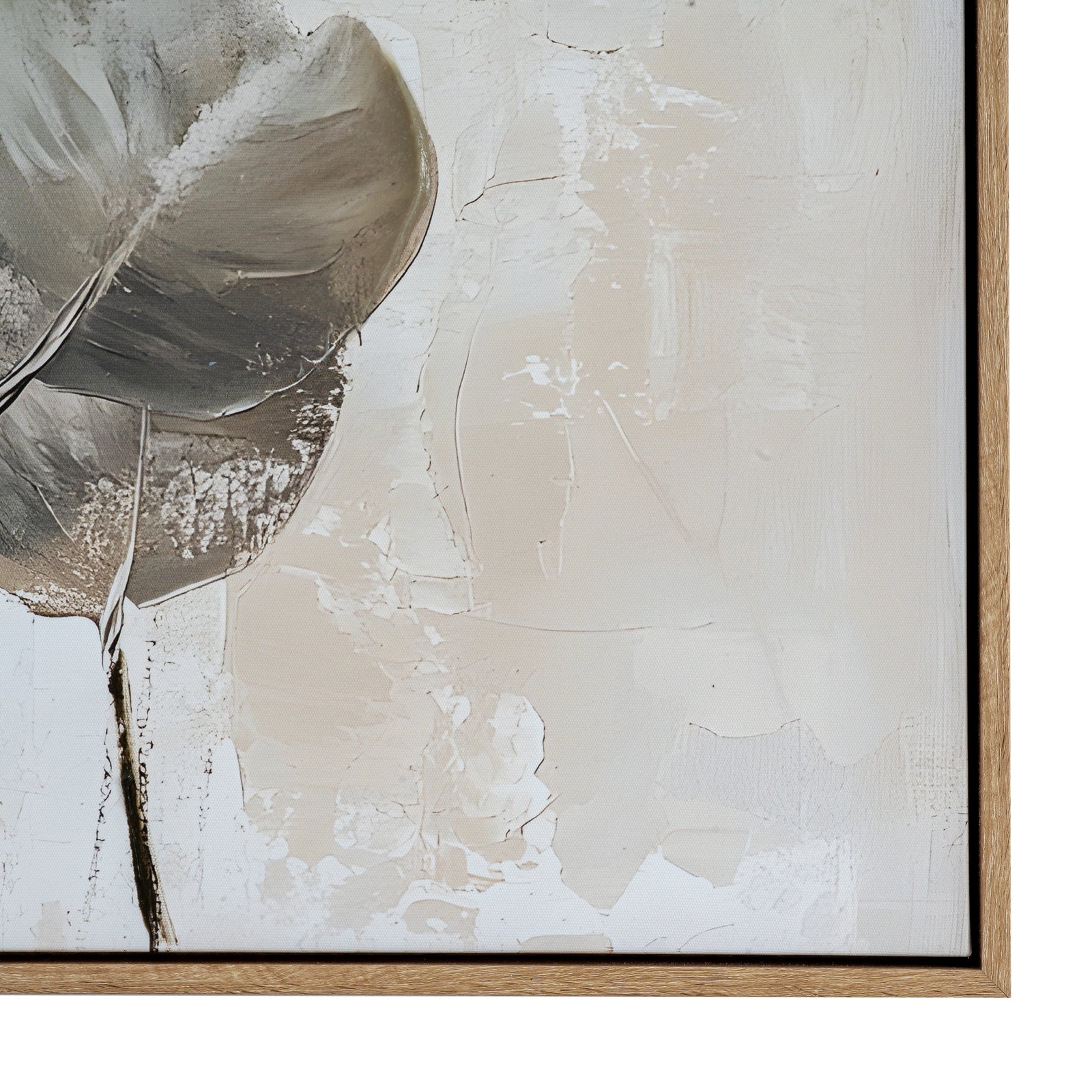 Silvra Hand Painted Canvas In Frame - Luxe Home Comforts