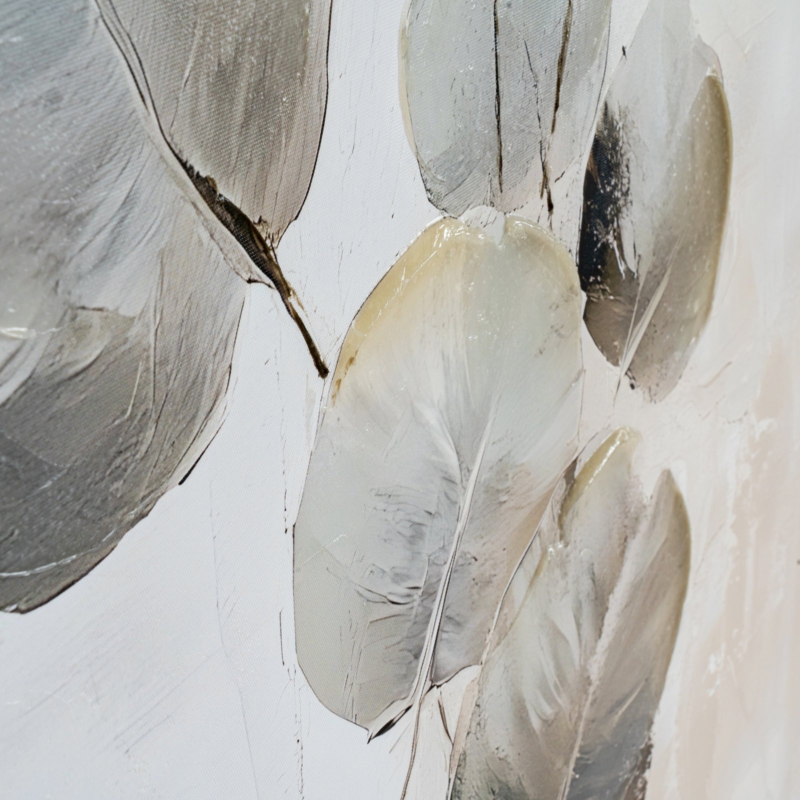 Silvra Hand Painted Canvas In Frame - Luxe Home Comforts