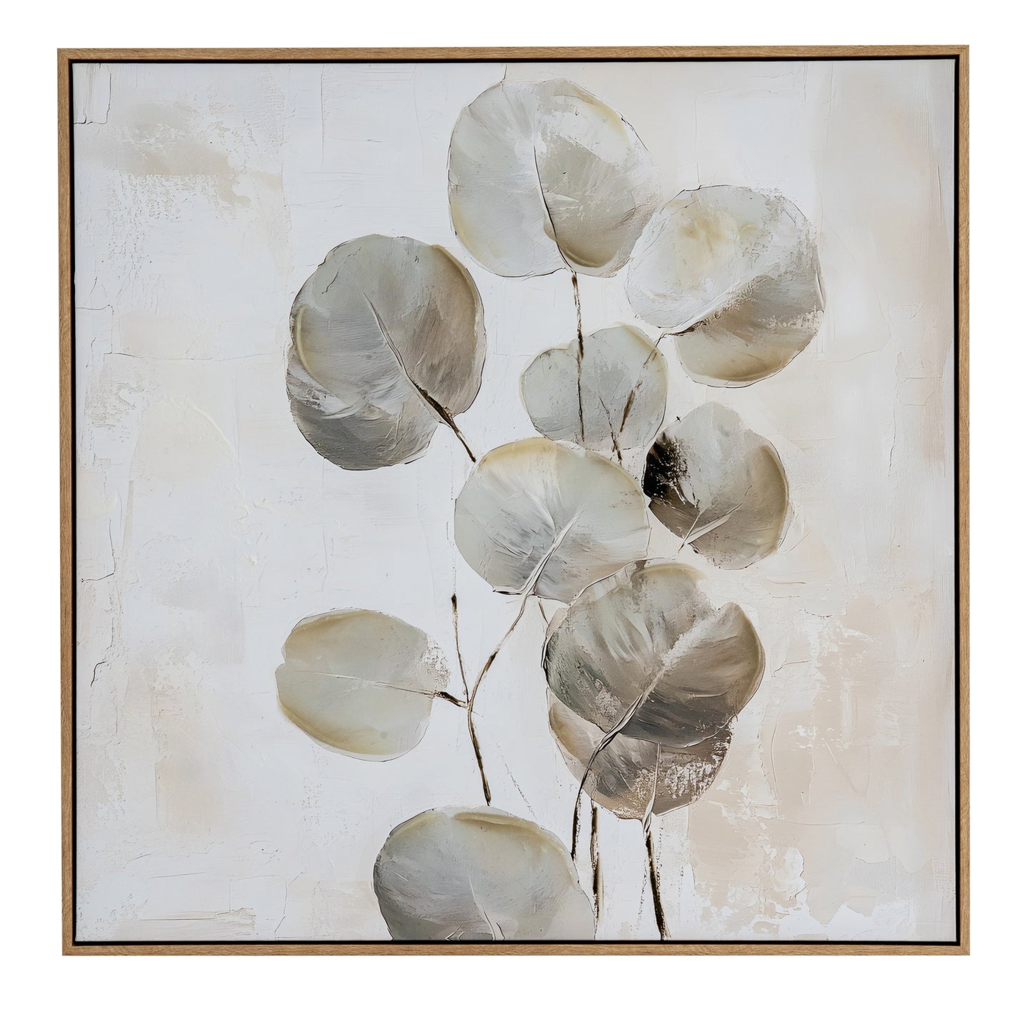 Silvra Hand Painted Canvas In Frame - Luxe Home Comforts