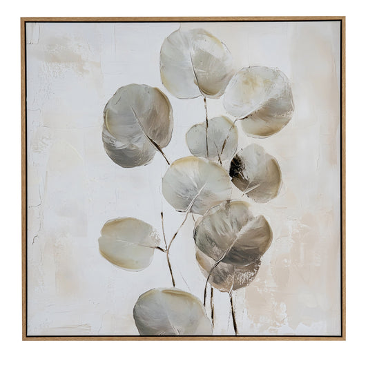 Silvra Hand Painted Canvas In Frame - Luxe Home Comforts