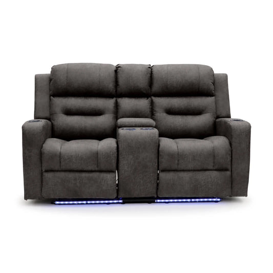C-Love Tech Electric Recliner Brown 2 Seater Sofa