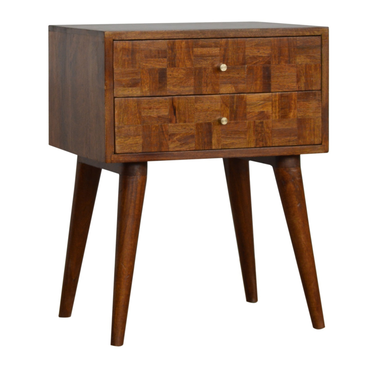 Varied Chestnut Bedside Table