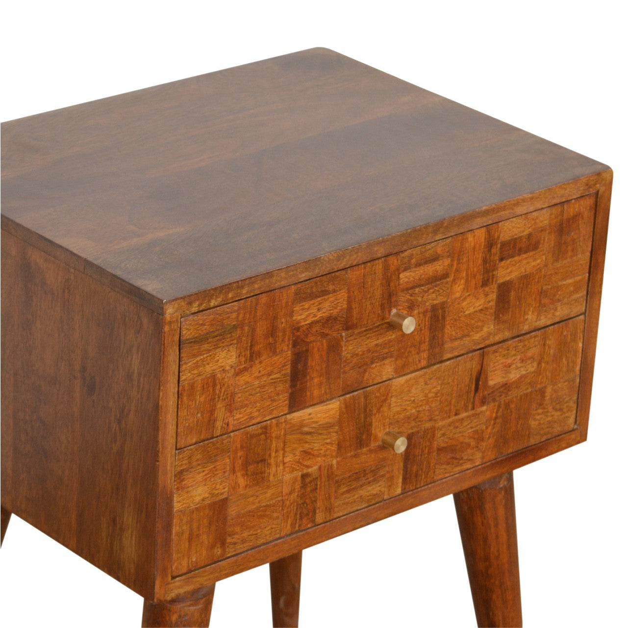 Varied Chestnut Bedside Table