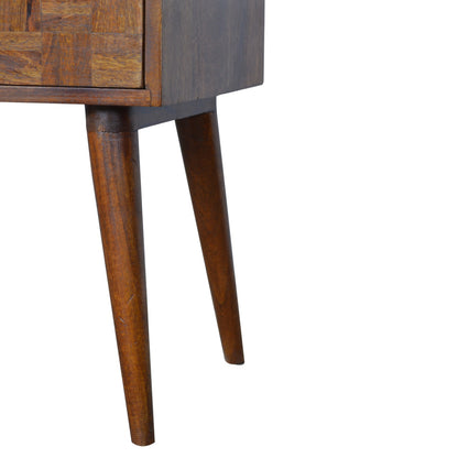 Varied Chestnut Bedside Table