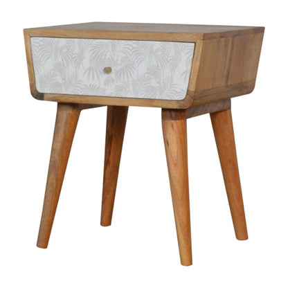 White Trape Bedside Table
