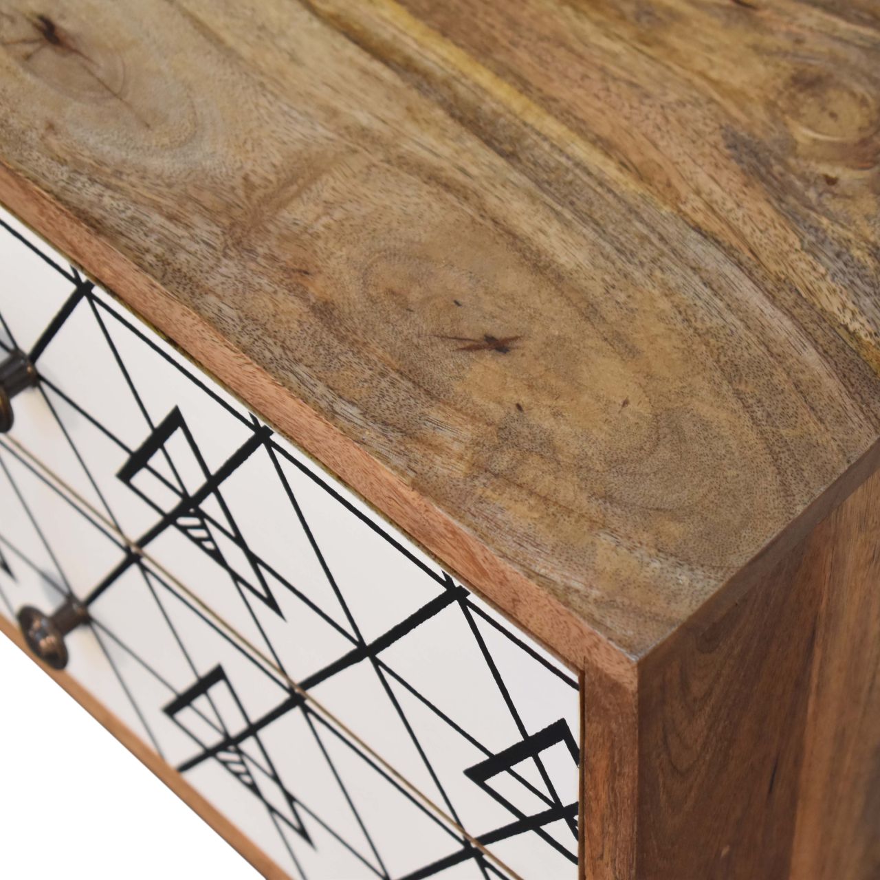 Triangular Printed Bedside Table