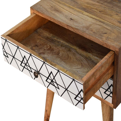 Triangular Printed Bedside Table