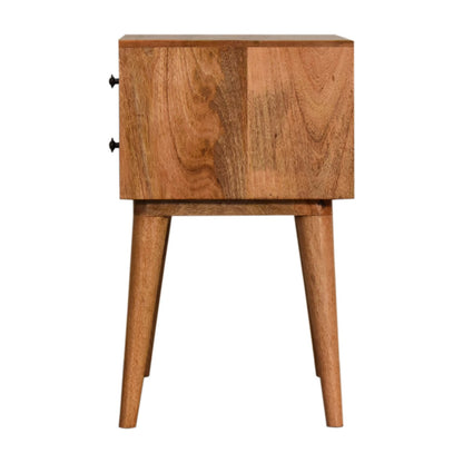 Teal Modern Solid Wood Bedside Table