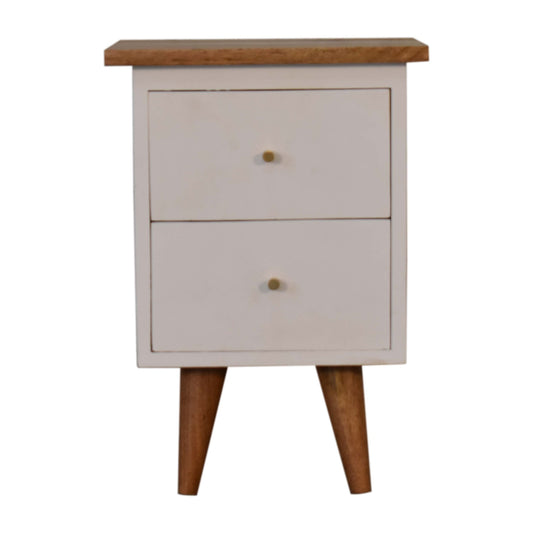 White Hand Painted Bedside Table