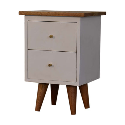 White Hand Painted Bedside Table