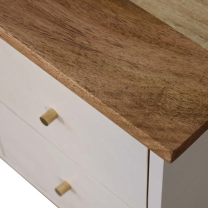 White Hand Painted Bedside Table