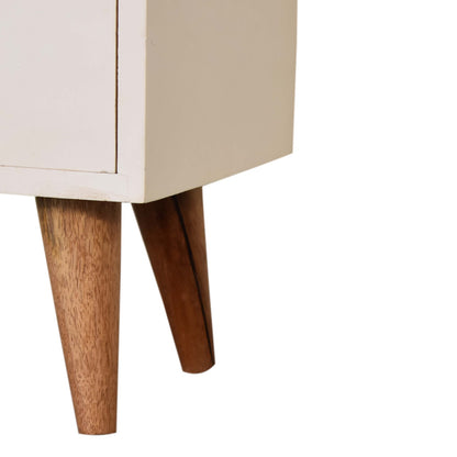 White Hand Painted Bedside Table