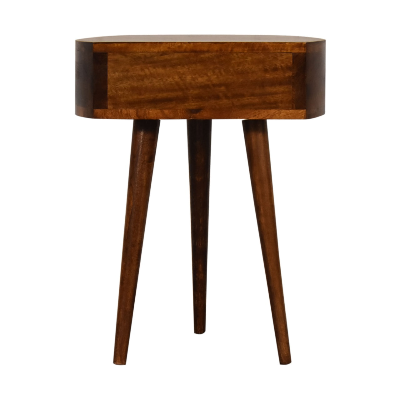 Chestnut Semi Circle Bedside Table