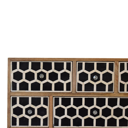 U-Shape Bone Inlay Chest of Drawers