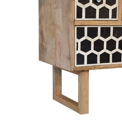 U-Shape Bone Inlay Chest of Drawers