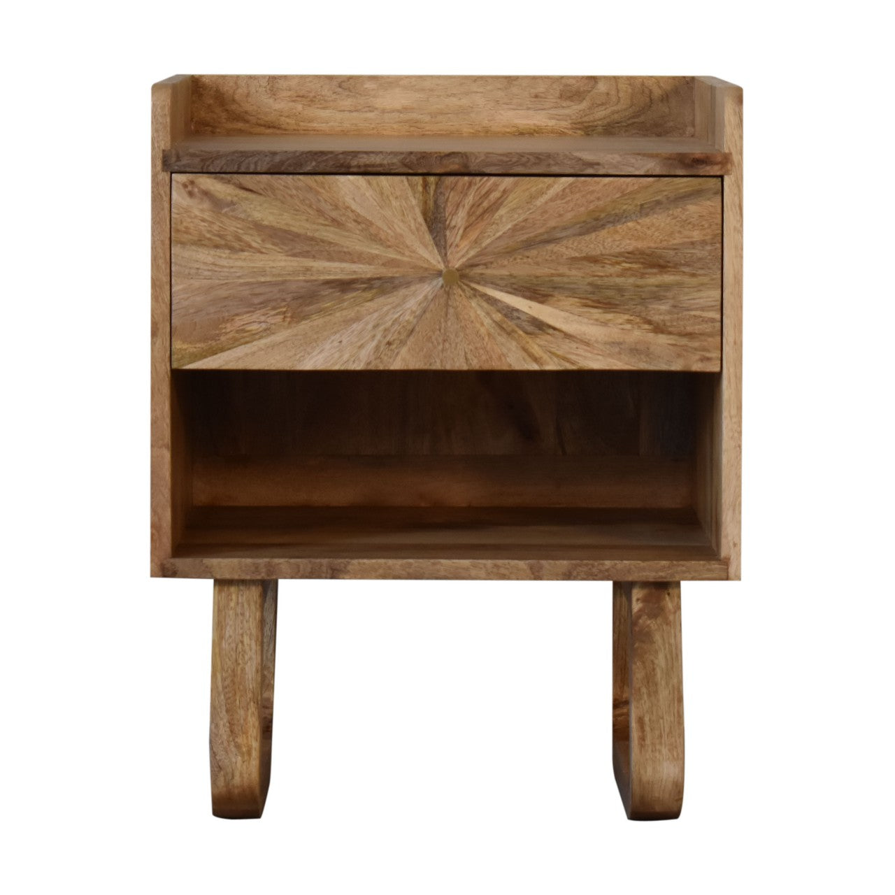 U-Shape Sunrise Open Slot Bedside Table