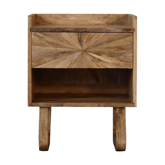 U-Shape Sunrise Open Slot Bedside Table