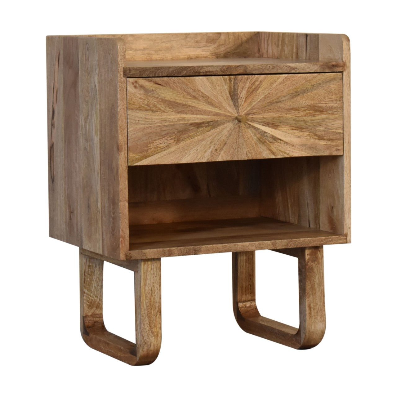 U-Shape Sunrise Open Slot Bedside Table