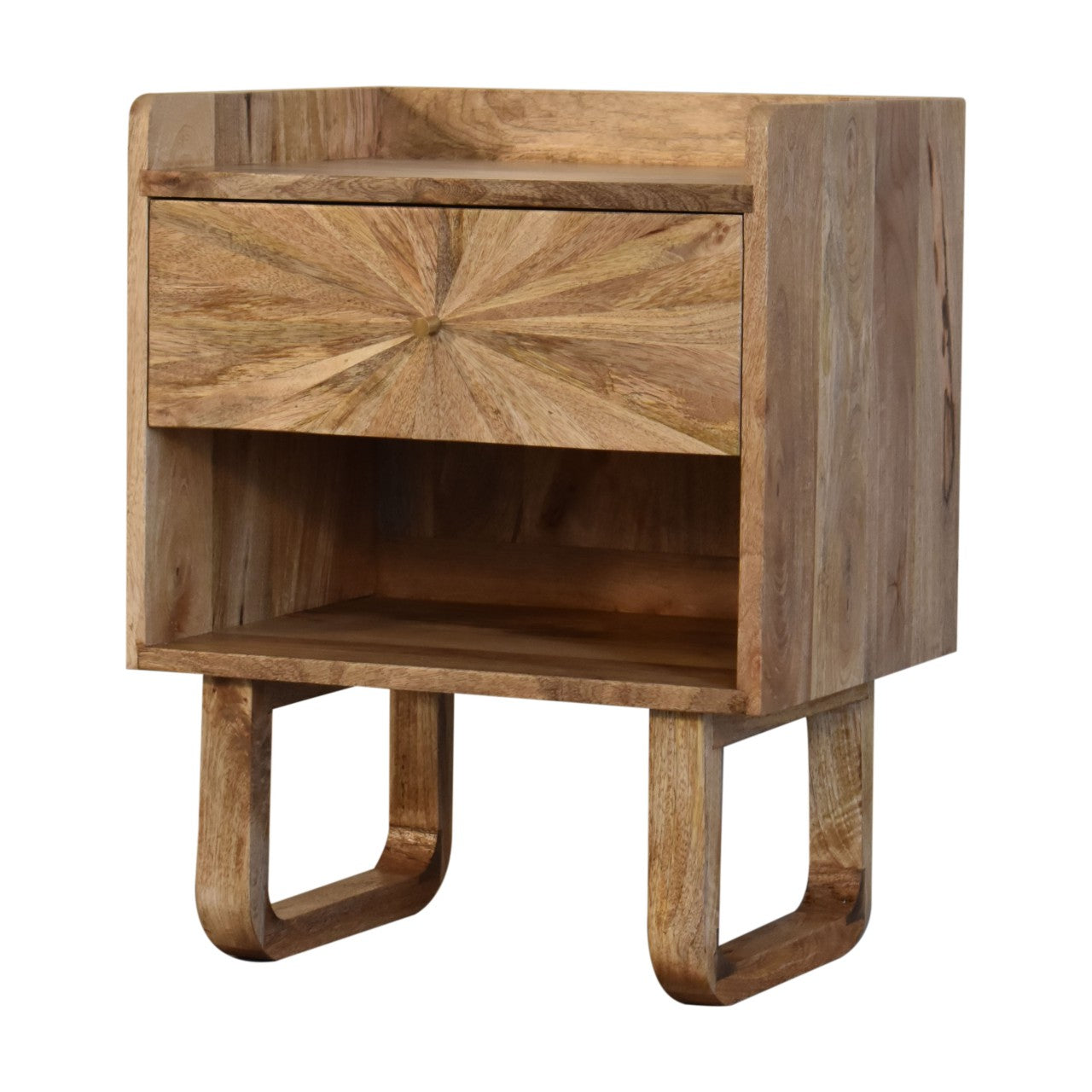 U-Shape Sunrise Open Slot Bedside Table