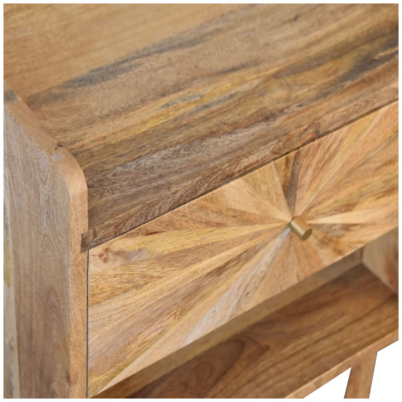 U-Shape Sunrise Open Slot Bedside Table