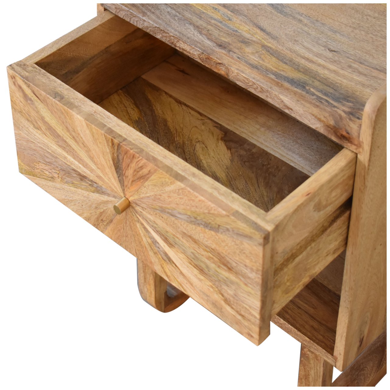 U-Shape Sunrise Open Slot Bedside Table