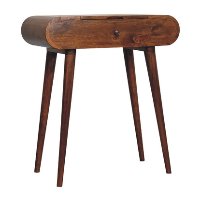 Mini Round Chestnut Fold Dressing Table