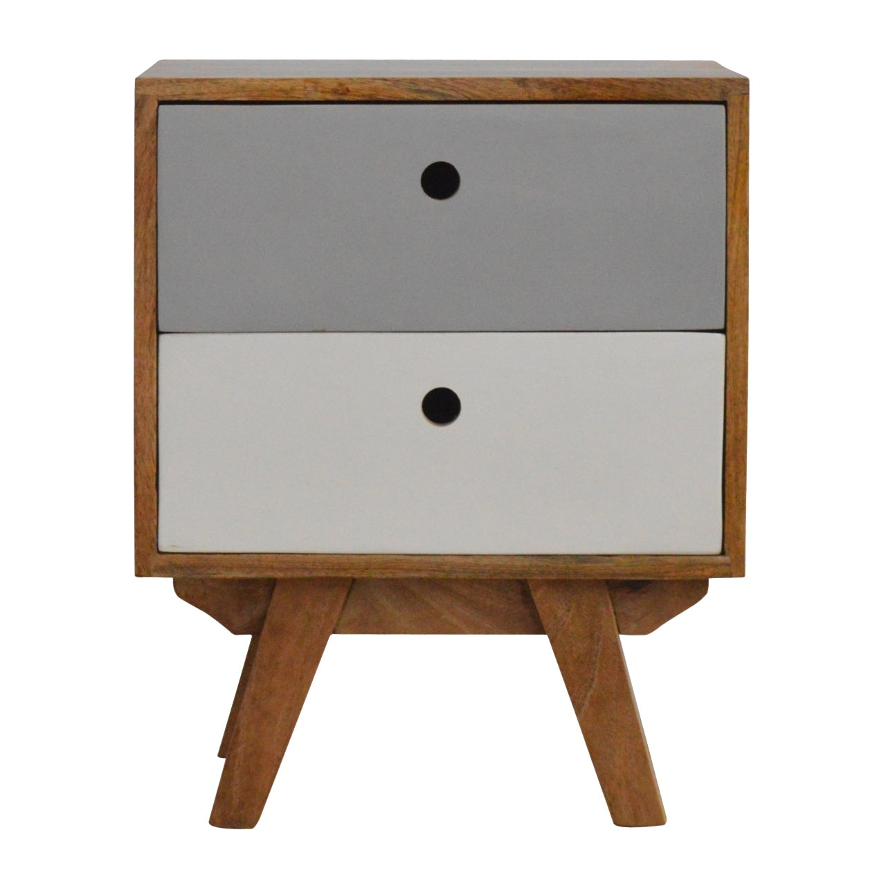 Two Tone Hand Painted Bedside Table