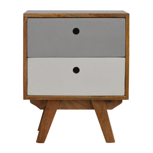 Two Tone Hand Painted Bedside Table