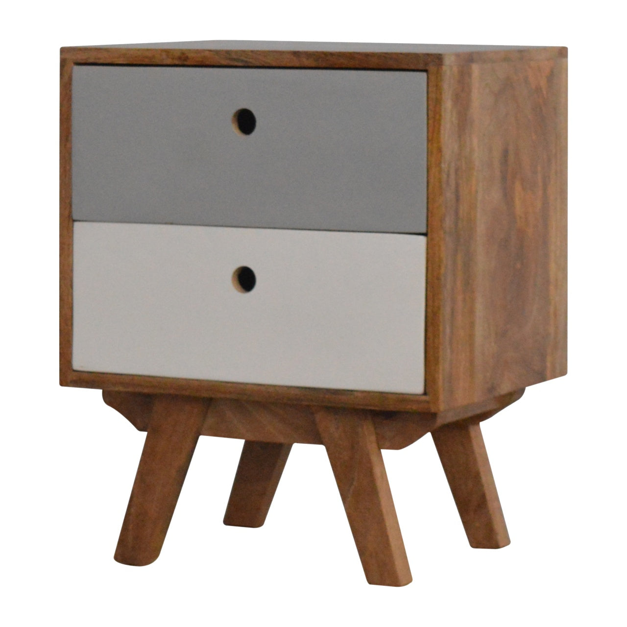 Two Tone Hand Painted Bedside Table