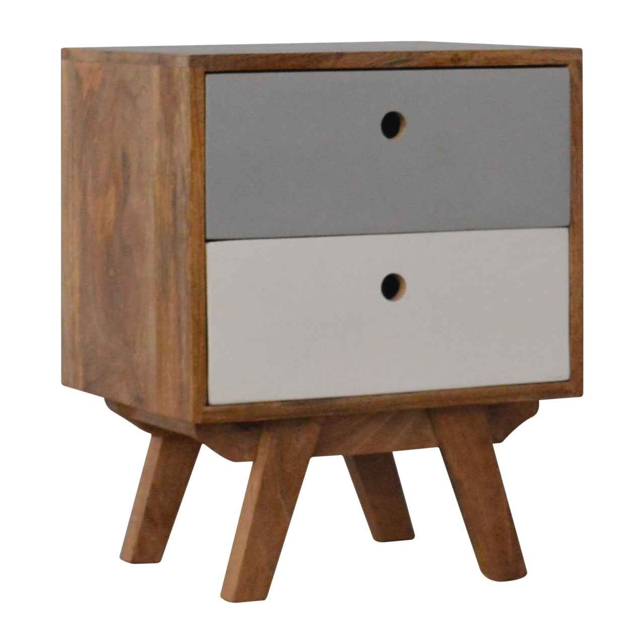 Two Tone Hand Painted Bedside Table
